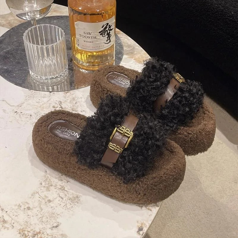 Plush Teddy Bear Slippers