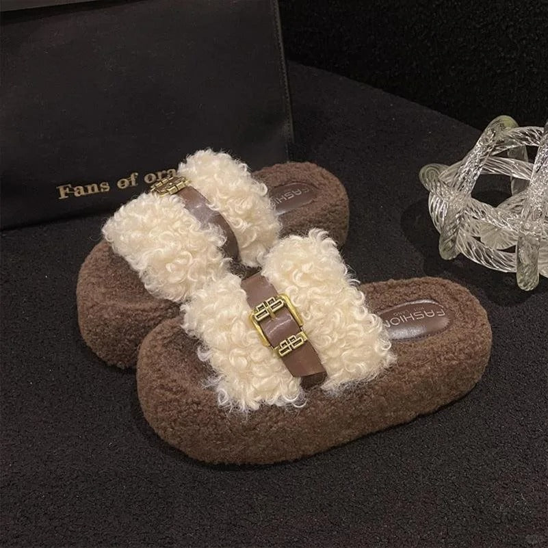 Plush Teddy Bear Slippers