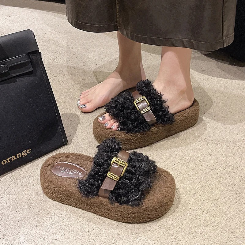 Plush Teddy Bear Slippers