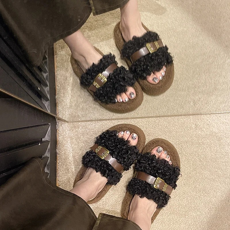 Plush Teddy Bear Slippers