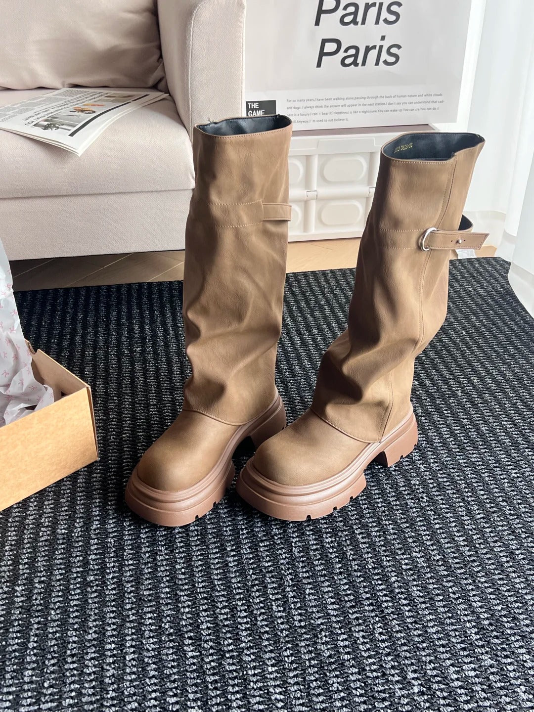 Women's Maillard Lace-Up Platform Knee Boots
