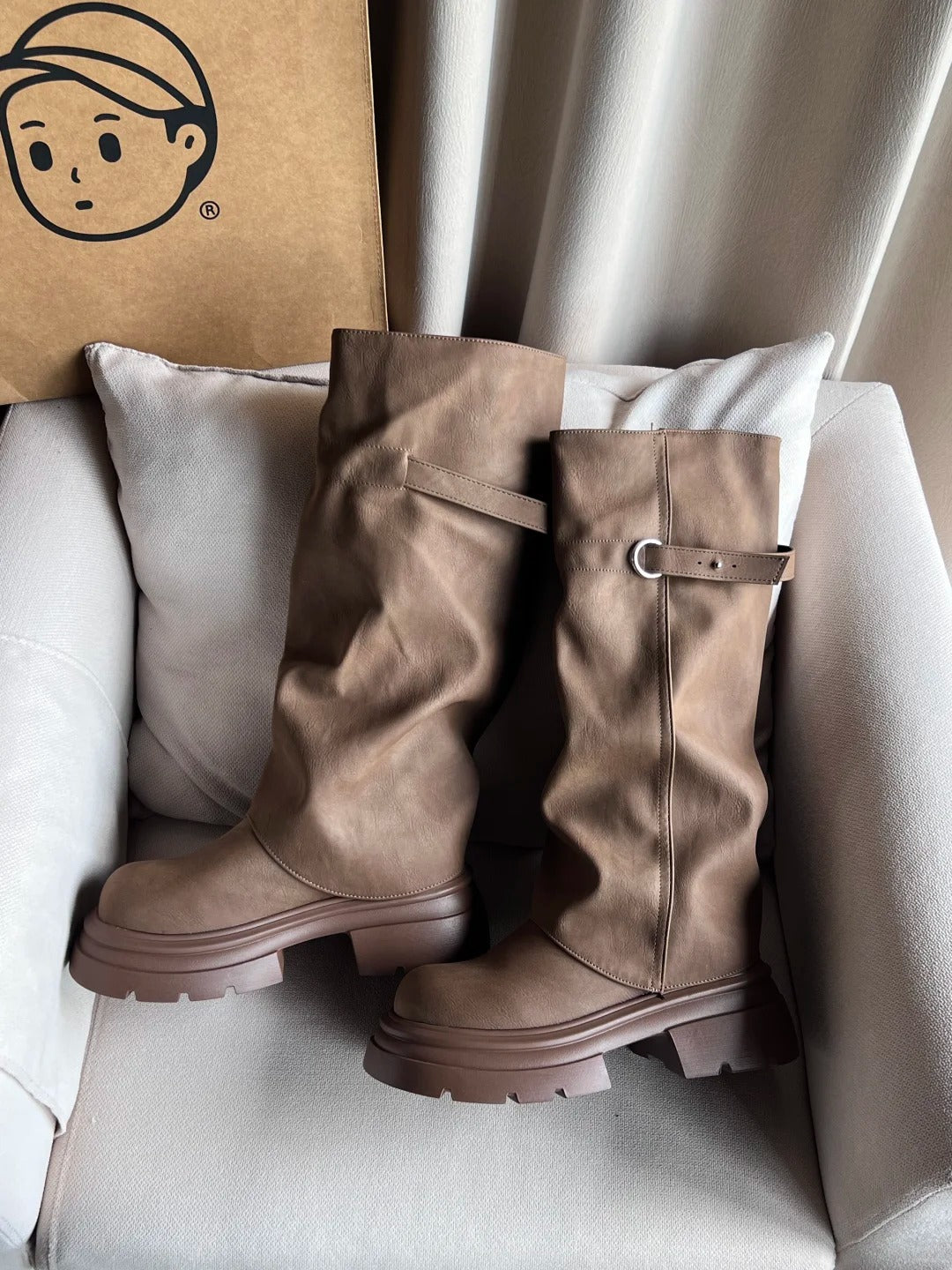 Women's Maillard Lace-Up Platform Knee Boots