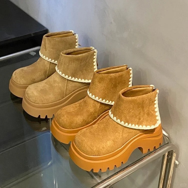 Embroidered ankle boots