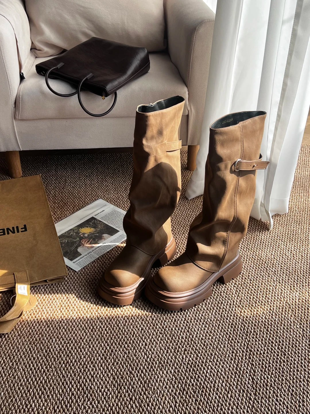 Women's Maillard Lace-Up Platform Knee Boots