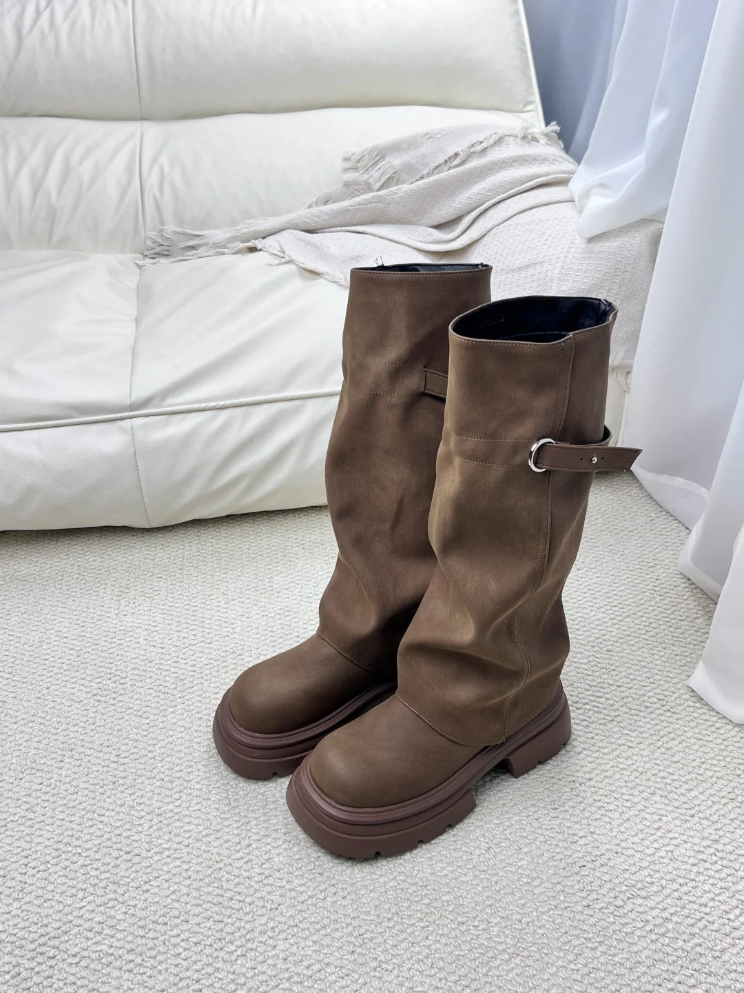 Women's Maillard Lace-Up Platform Knee Boots