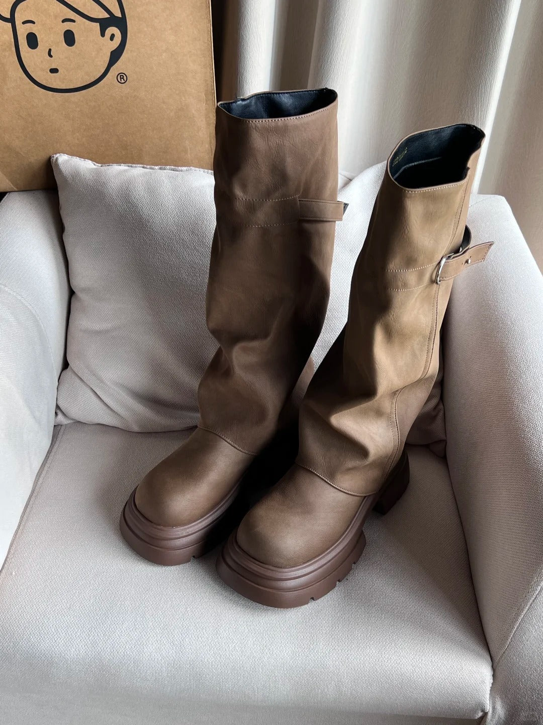 Women's Maillard Lace-Up Platform Knee Boots