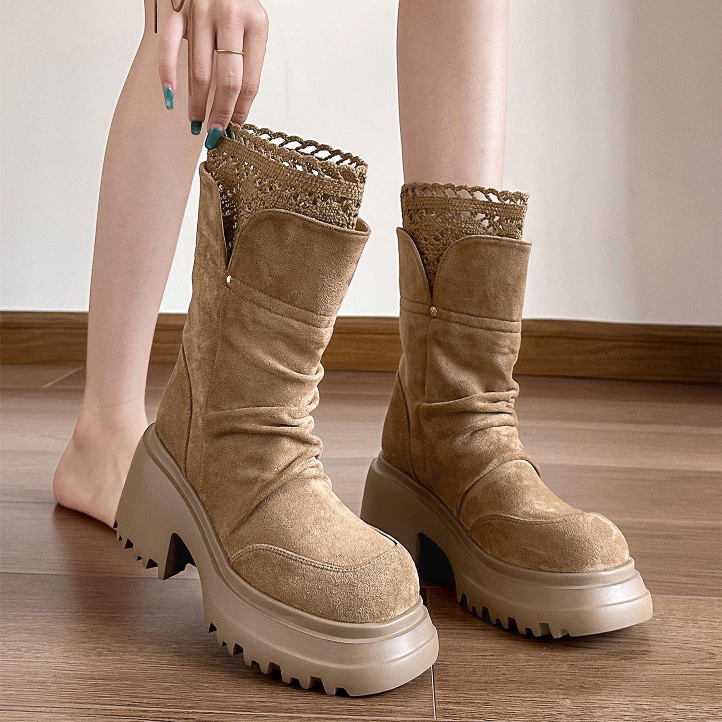 Suede Martin Boots