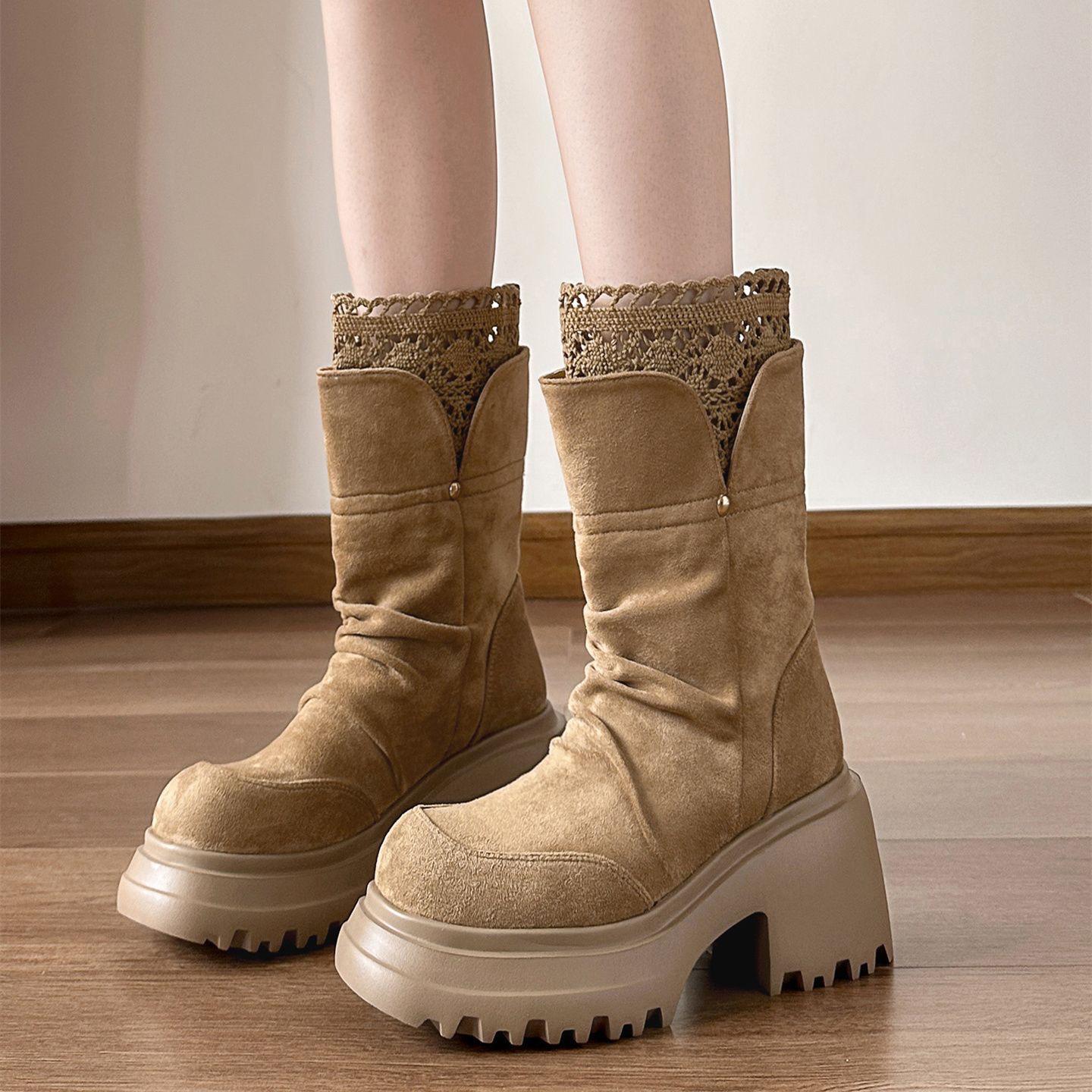 Suede Martin Boots