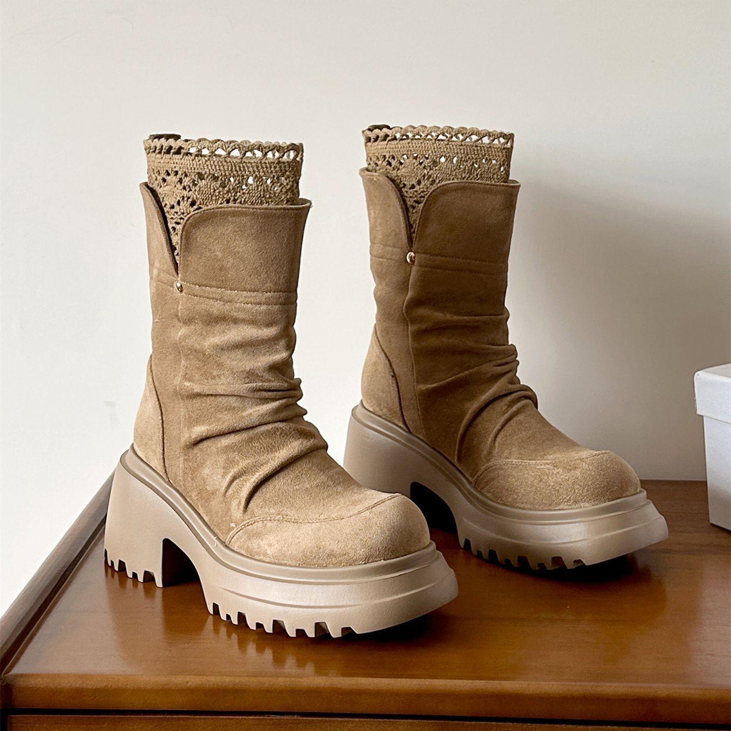 Suede Martin Boots