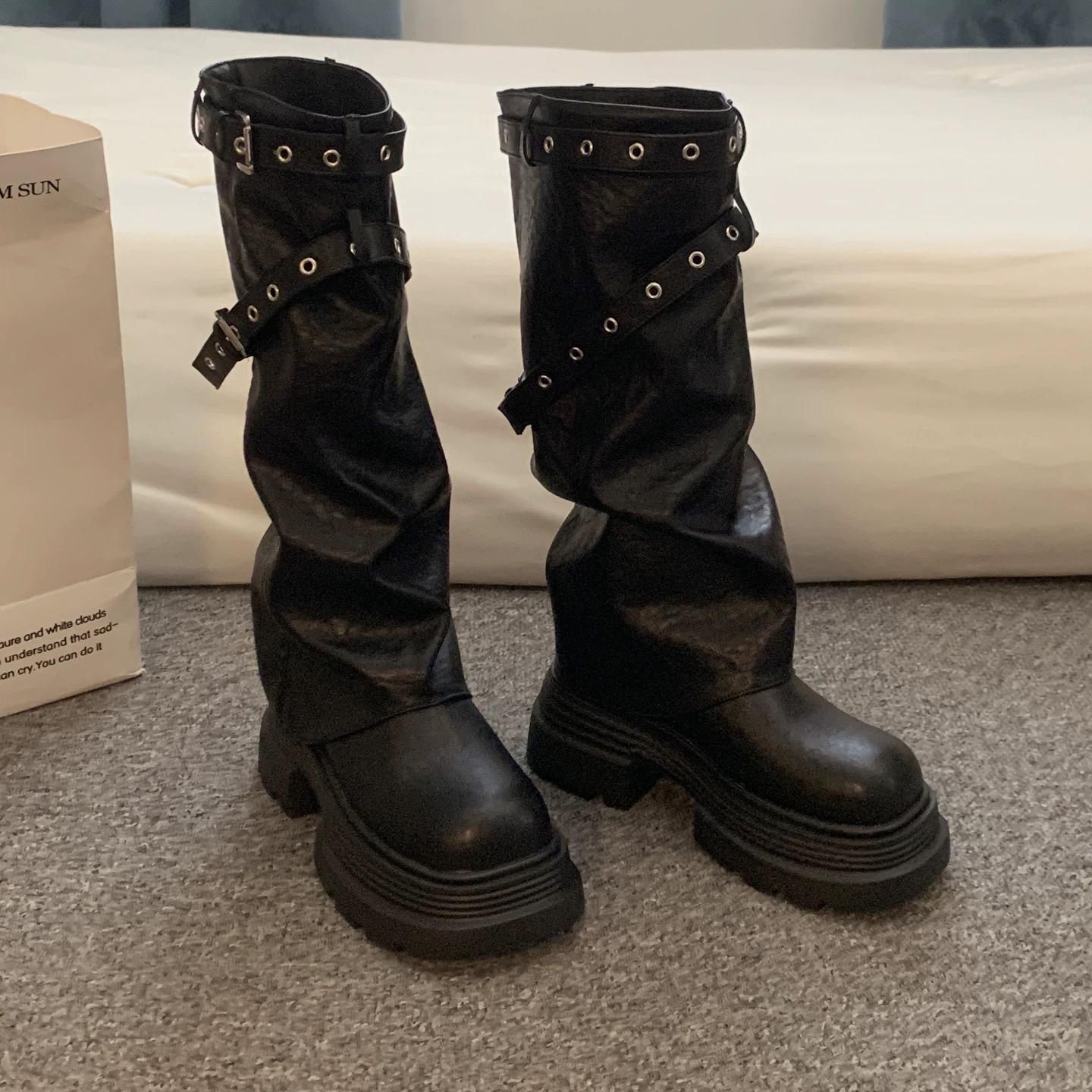 Retro British Style Equestrian Riding Boots