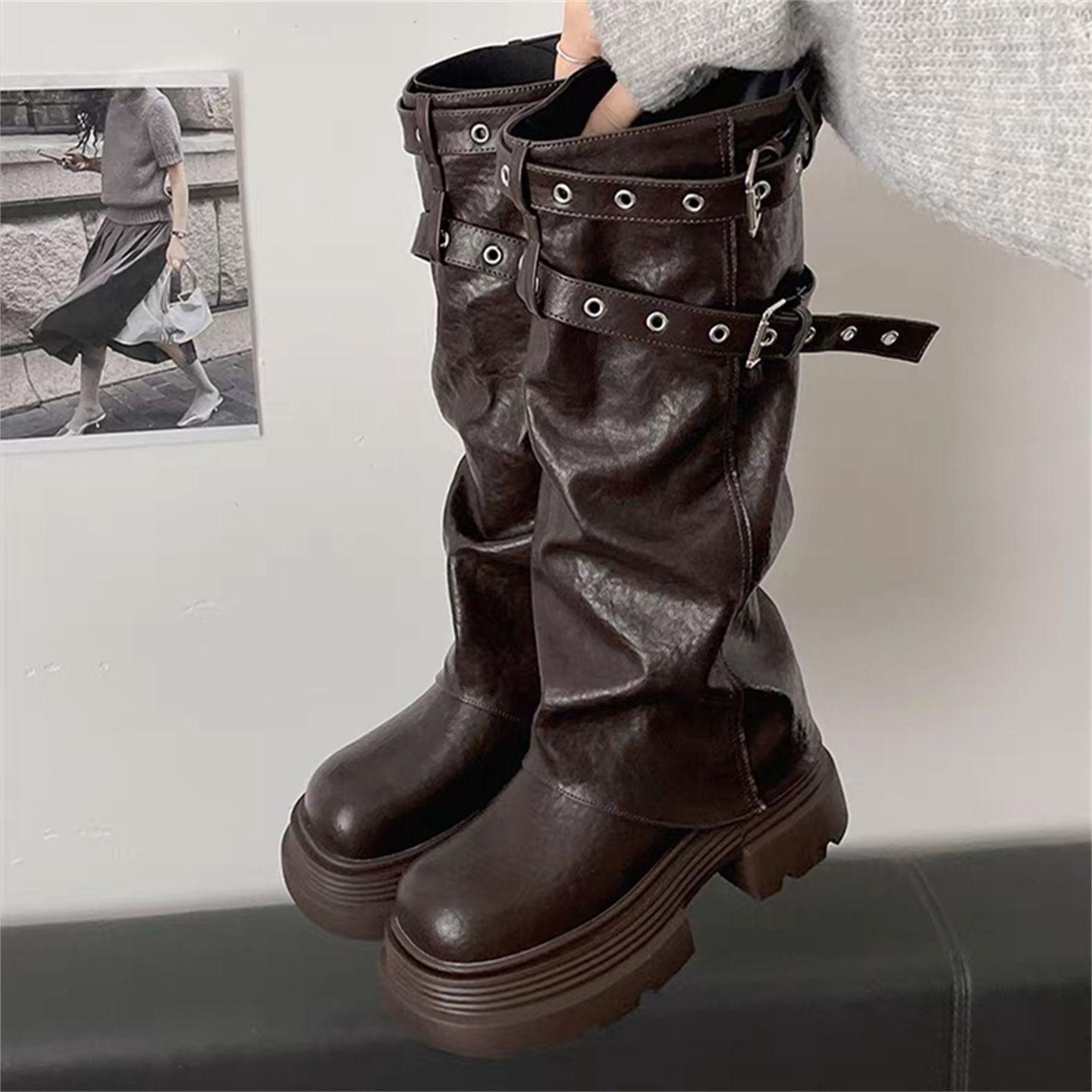 Retro British Style Equestrian Riding Boots