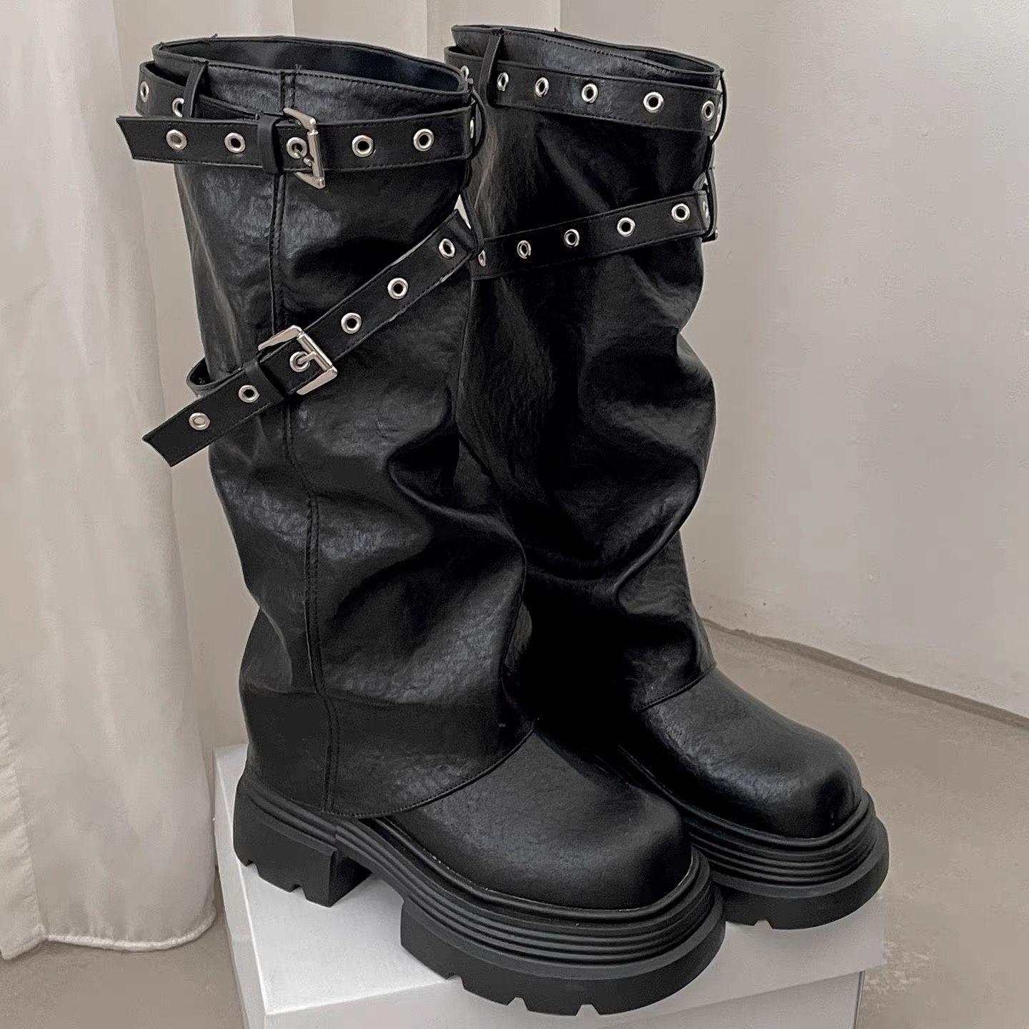 Retro British Style Equestrian Riding Boots