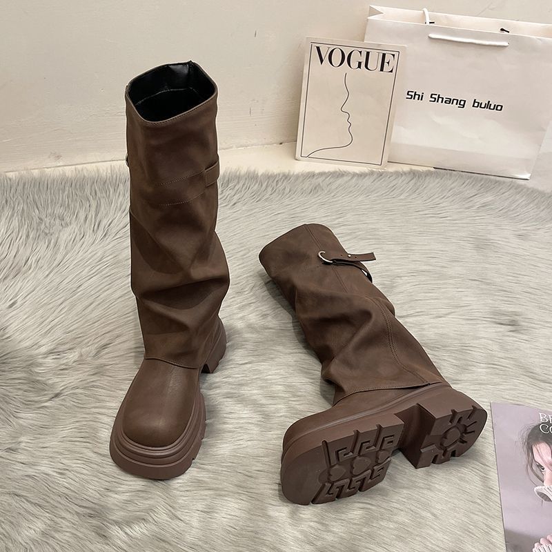 Women's Maillard Lace-Up Platform Knee Boots