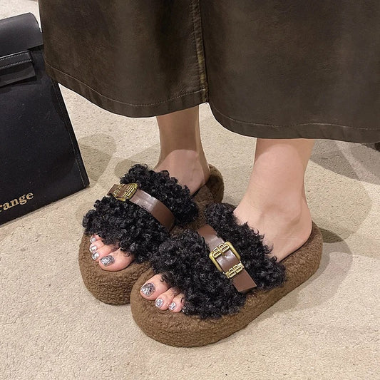 Plush Teddy Bear Slippers
