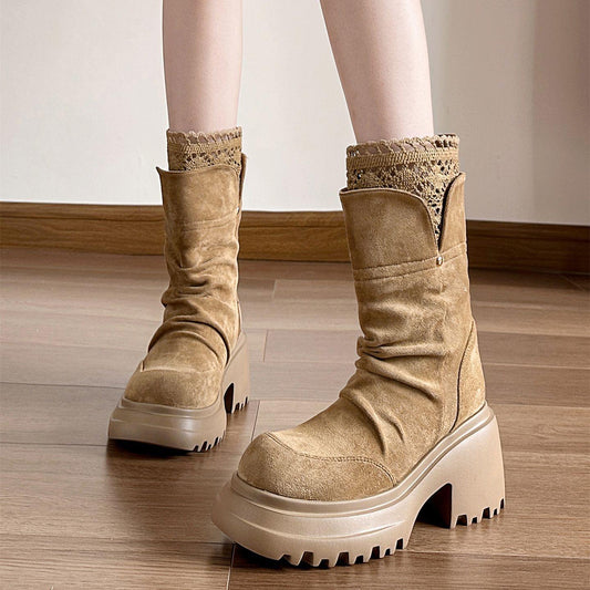 Suede Martin Boots