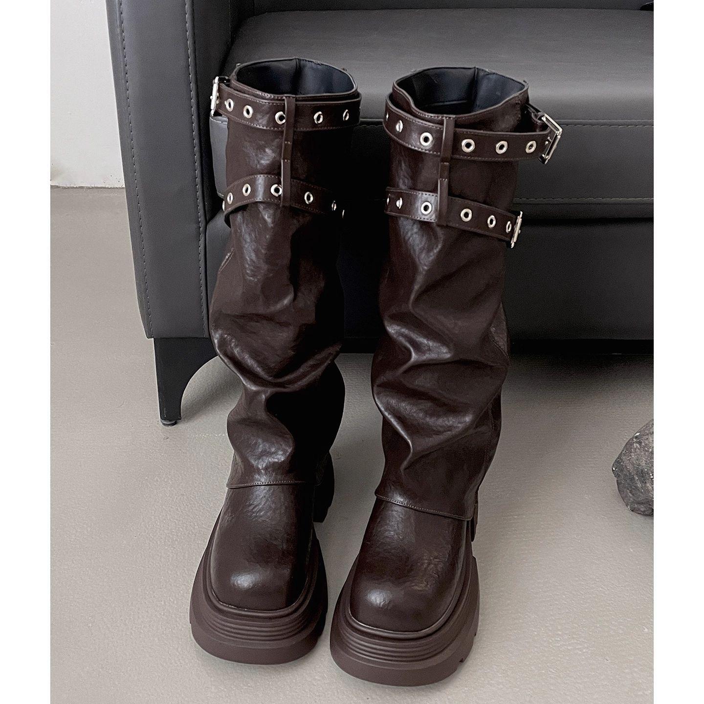 Retro British Style Equestrian Riding Boots