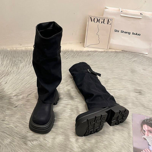 Women's Maillard Lace-Up Platform Knee Boots